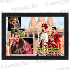 Golden Moments – Personalized 5 Photo Collage for Weddings & Birthdays