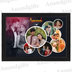 8 Photo Mixed Collage Frame for Weddings, Anniversaries & Valentine’s Day