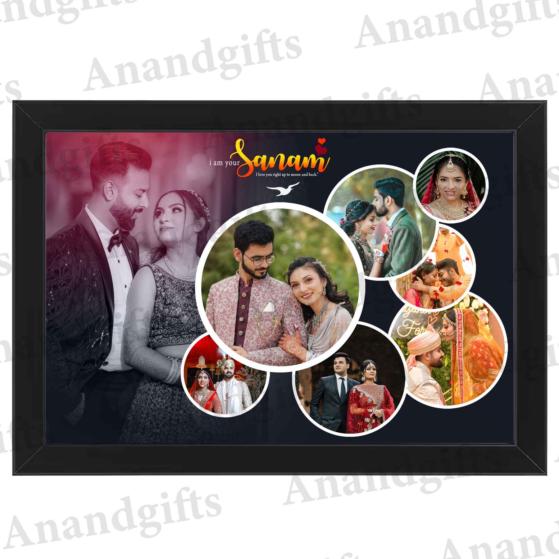 8 Photo Mixed Collage Frame for Weddings, Anniversaries & Valentine’s Day 8 Photo Mixed Collage Frame for Weddings, Anniversaries & Valentine’s Day