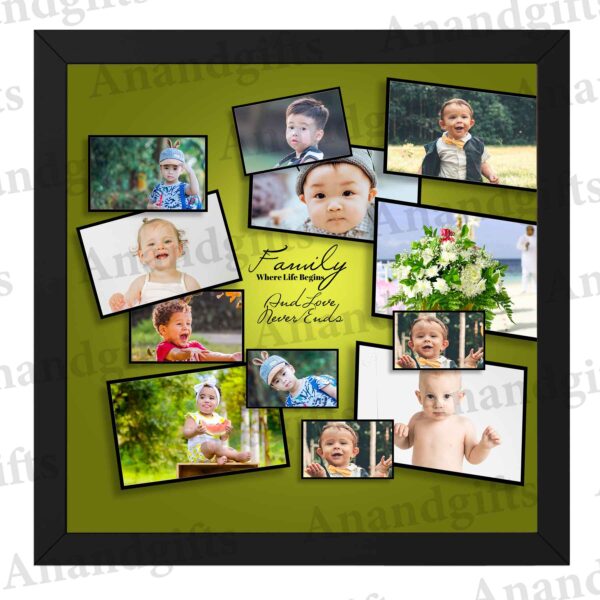 Golden Memories – 12 Photo Collage Frame for Every Special Moment for Weddings, Birthdays & More