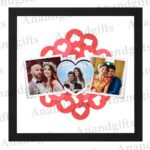 Heartfelt Trio – 3 Photo Collage Frame for Weddings, Anniversaries & Special Moments