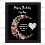 Lunar Memories – Moon-Shaped Collage Photo Frame for Birthdays, Weddings & Engagements