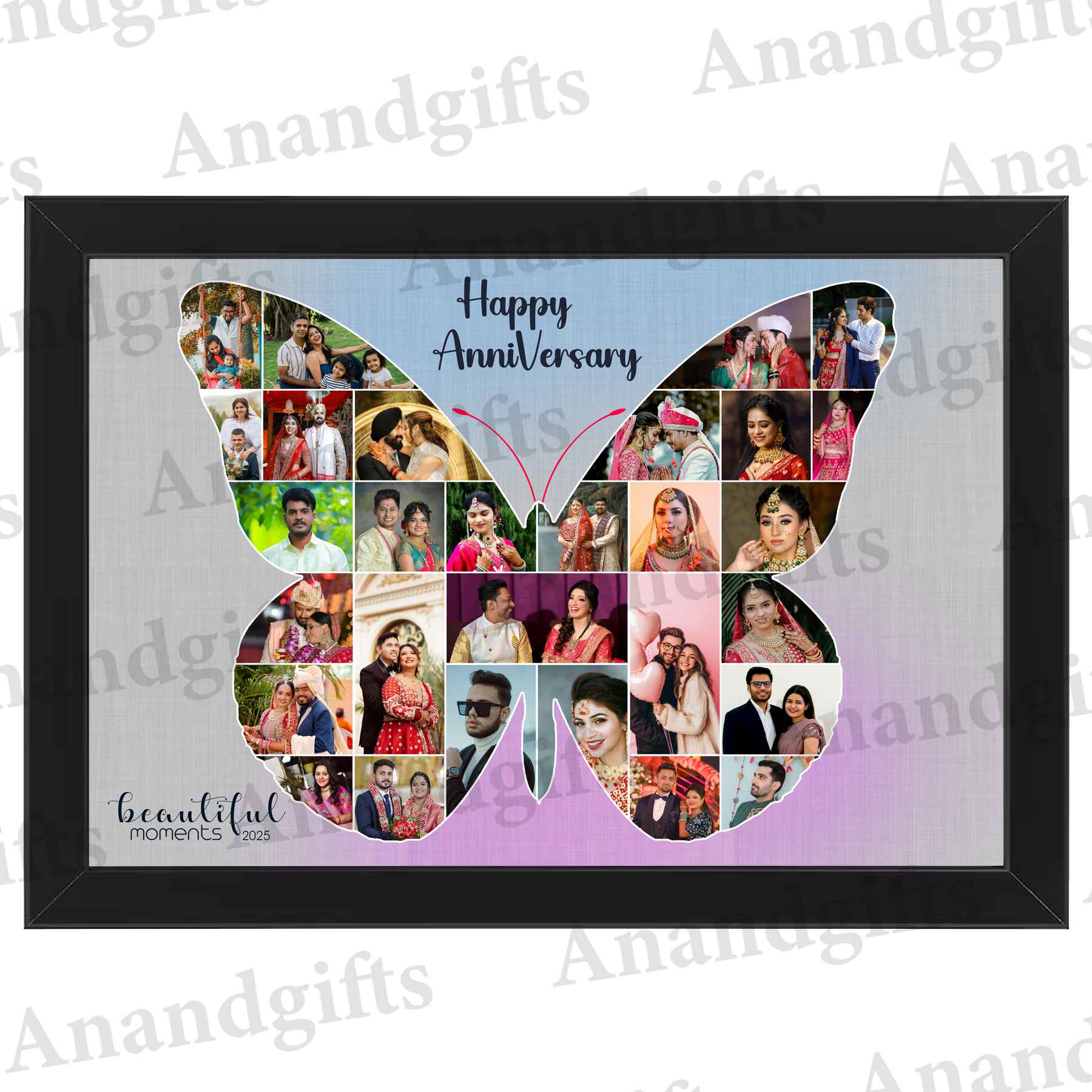 Wings of Love – Butterfly Collage Photo Frame for Anniversaries & Valentine’s Day
