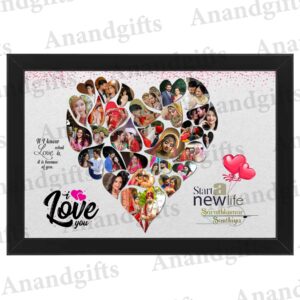 Hearts United – Multi-Heart Collage Photo Frame for Weddings, Anniversaries & Engagements