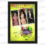 Birthday Moments – 3-Photo Personalized Frame for Name & Date