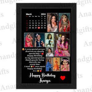 Special Moments – Personalized Calendar Photo Frame with Name & Date for Birthdays & Anniversaries