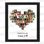 💖 Heart of Memories – Personalized Heart-Shaped Photo Frame for Anniversary & Birthday