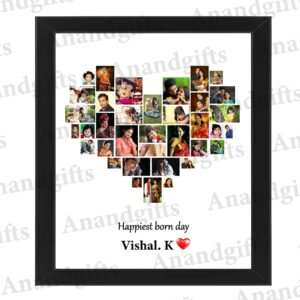 💖 Heart of Memories – Personalized Heart-Shaped Photo Frame for Anniversary & Birthday