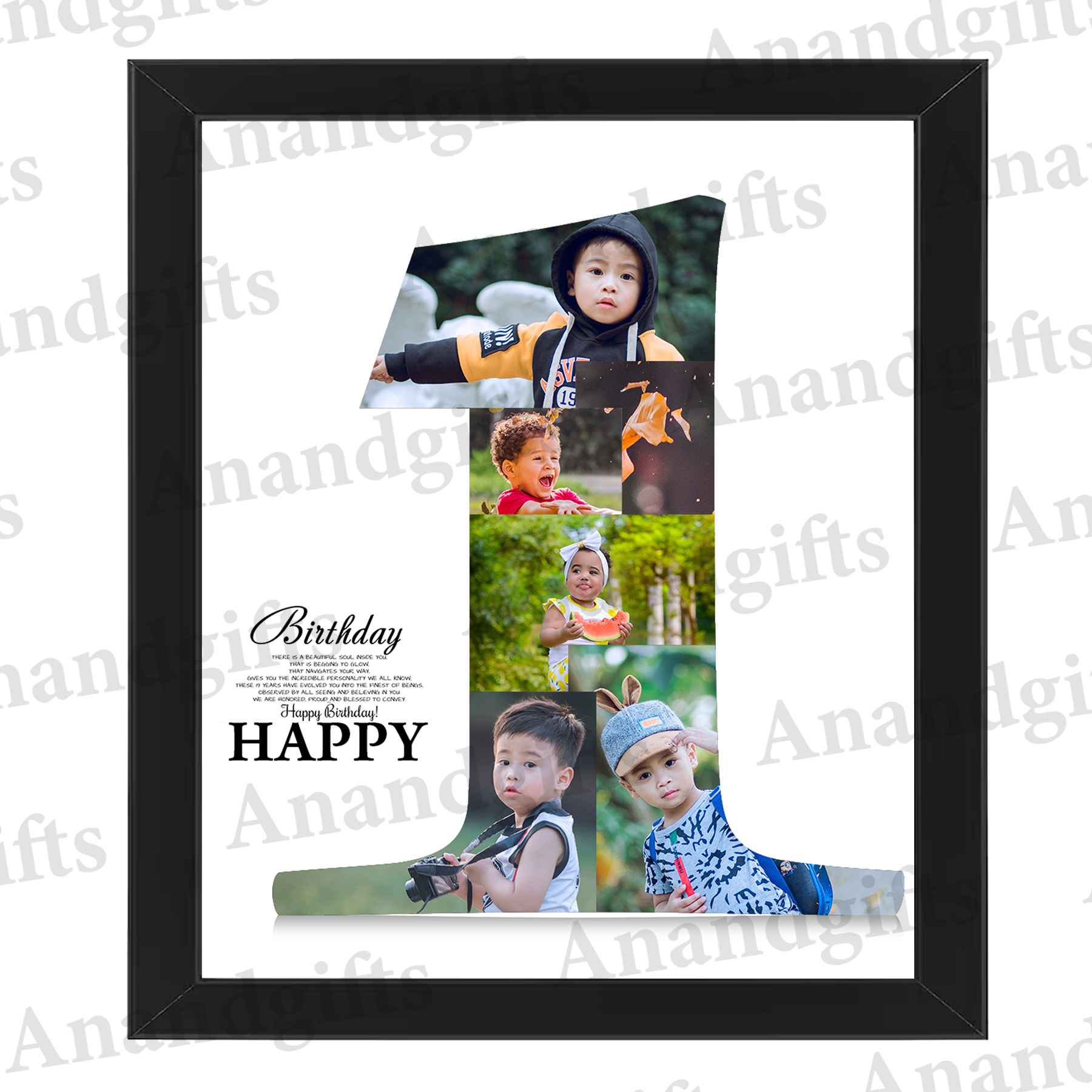 First Year Joy – Personalized 1st Birthday Photo Frame