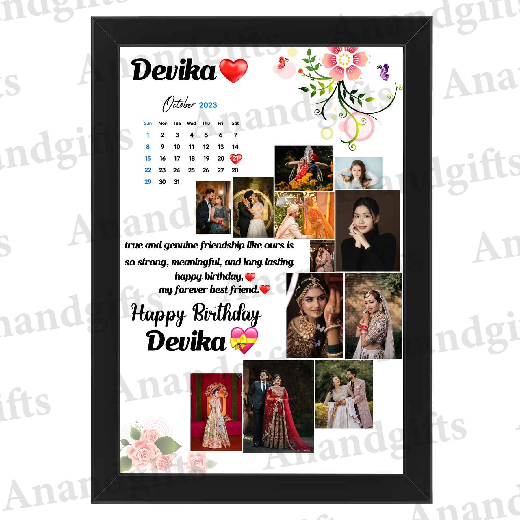 Celebration Frame – Custom Calendar Photo Frame for Birthdays, Weddings & More